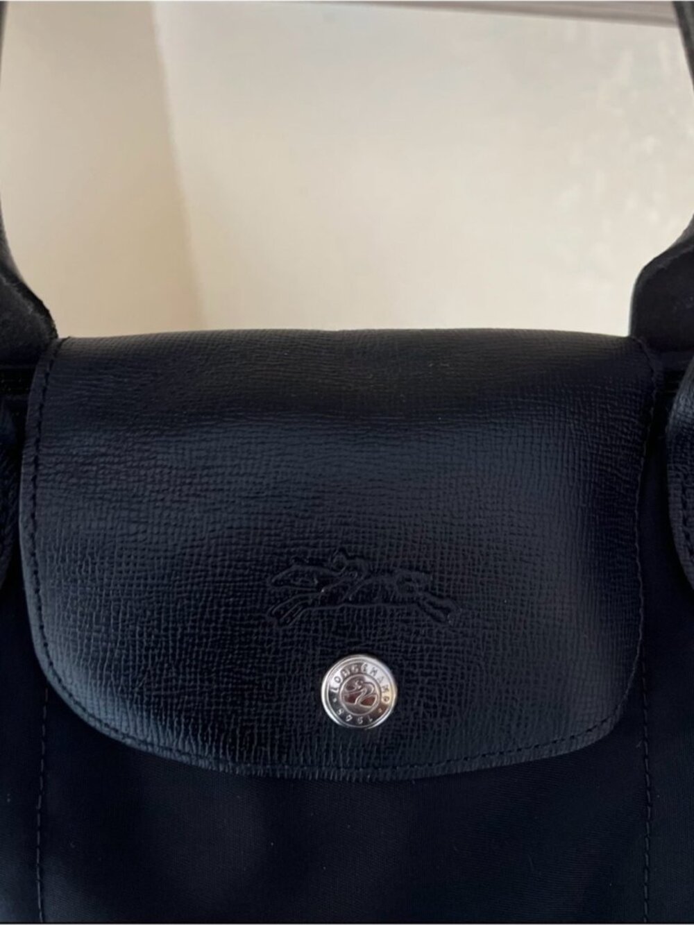 Longchamp Black Nylon Le Pliage Top-Handle Tote - Picture 5 of 12
